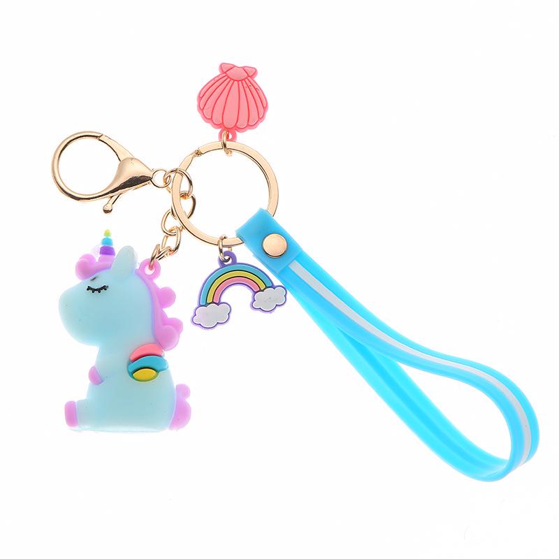 Dreamy Unicorn Heart Pony Keychain - Cute Car Keyring & Bag Pendant Gift
