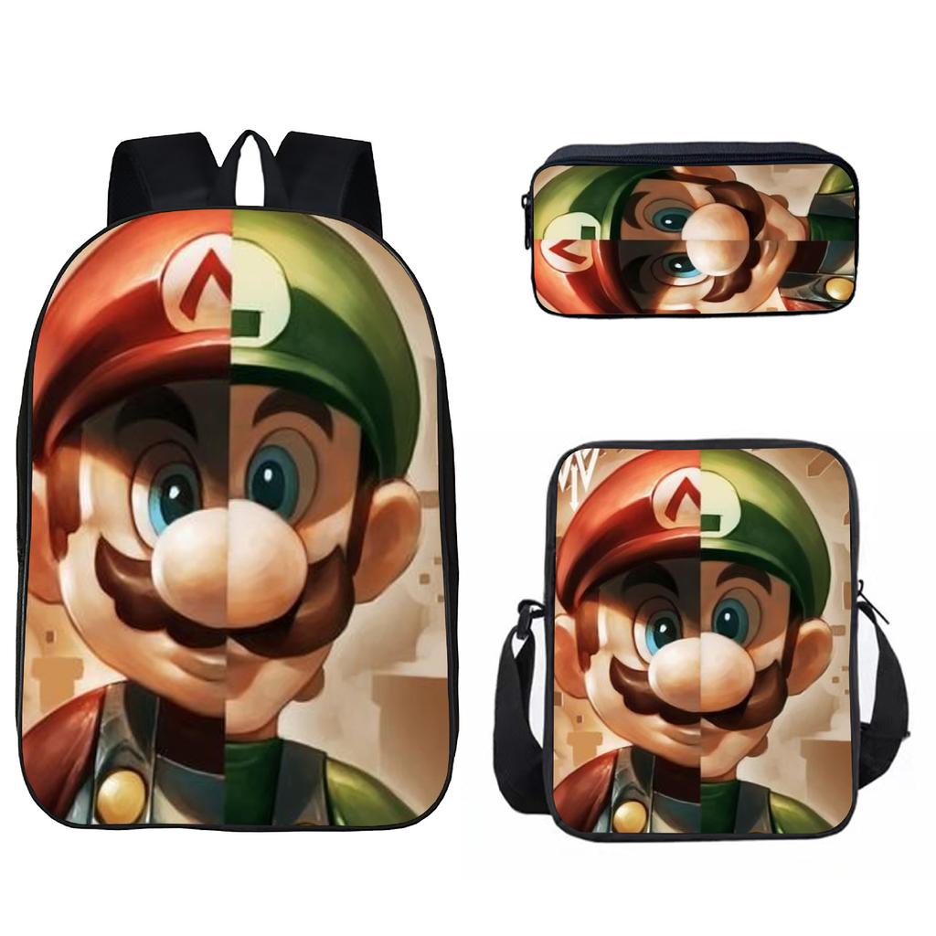 Mario Mario School Bag Children'S Backpack Cartoon Satchel