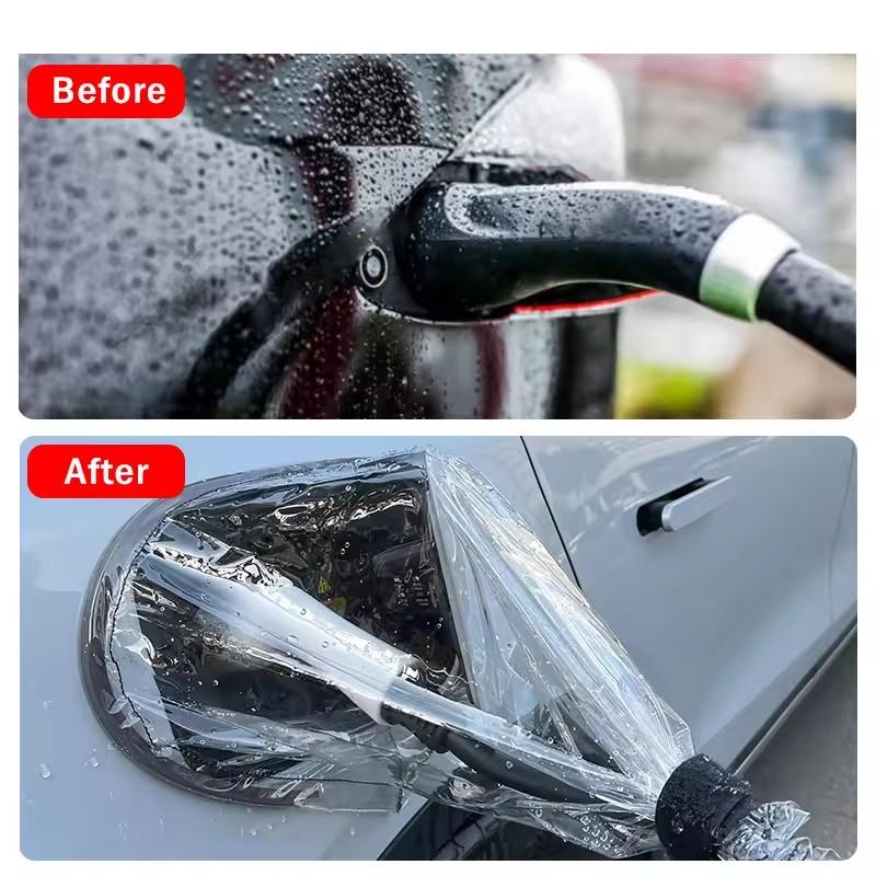 EV Charger Port Rainproof Protector Cover, Magnetic Electric Car Charger Plug Cover, Outdoor Waterproof Durable, Transparent