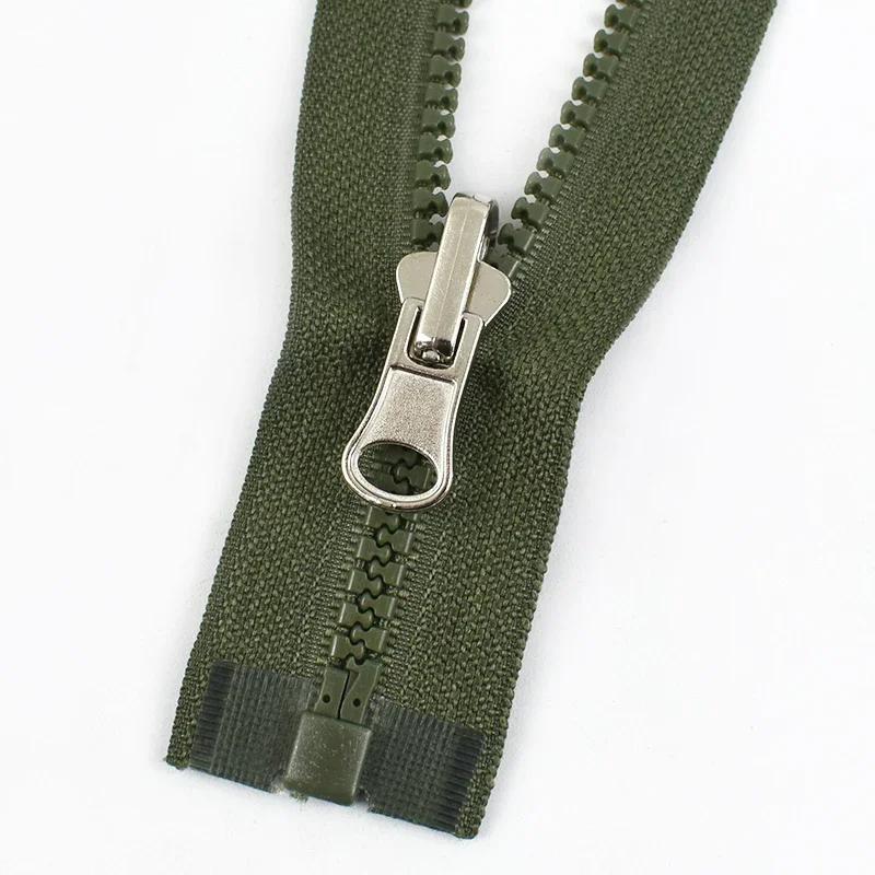 2-10Pcs Meetee 70cm 5# Resin Zipper Rotary Slider Double Sided Open-End Zippers for Jacket Coat Zip Puller Sewing Accessories