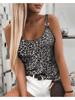 Summer Casual Women's Loose Sleeveless Sexy Tank Top Striped Cheetah Print Cami Top