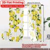 Set Of 2 Flat Printing Curtains Without Rod Lemon Pattern Popular Drapes Festival Versatile Polyester Fabric Curtain