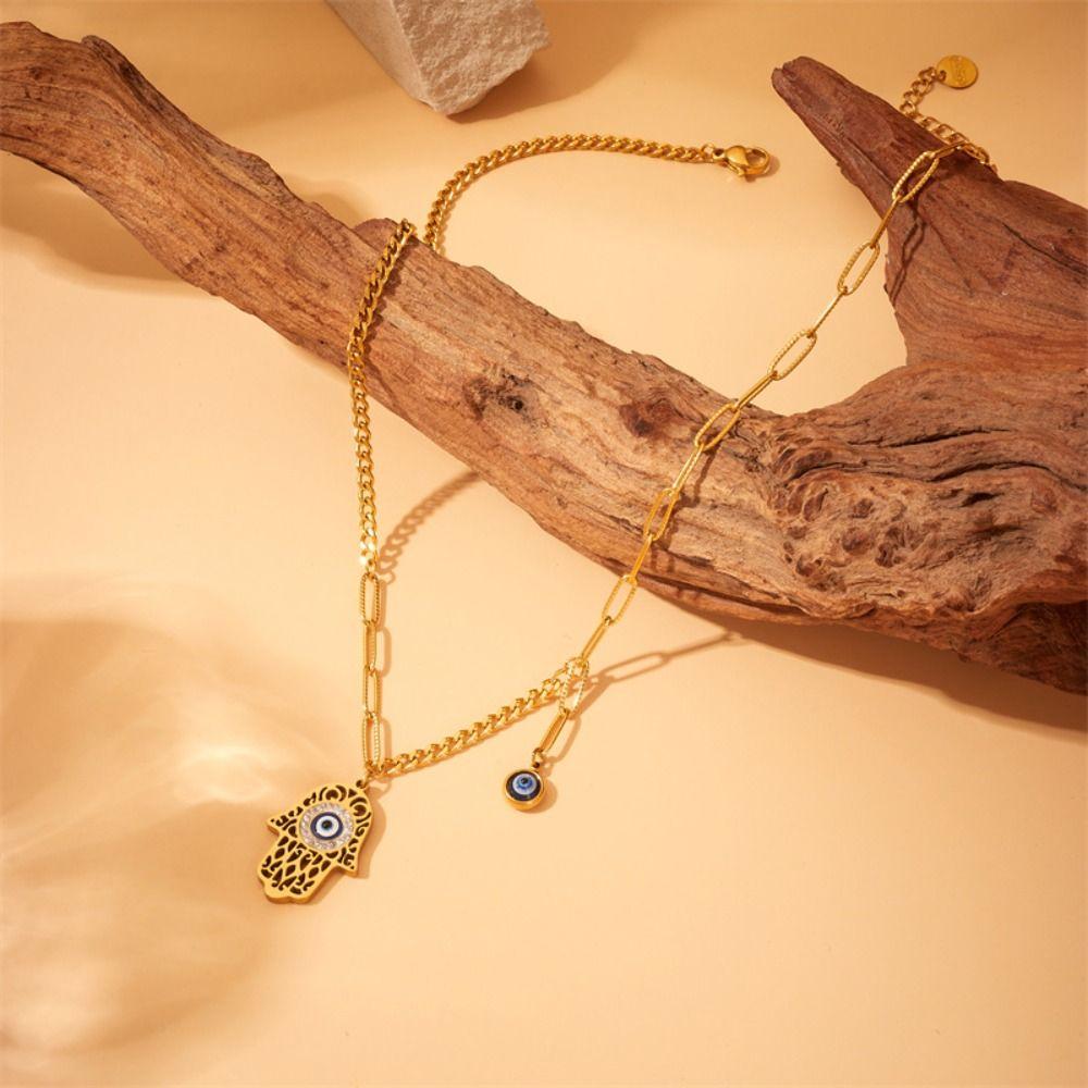 Delicate Eyes of Demon Necklace Vintage Women Pendant Necklace Devil's Eye Necklace  Girls