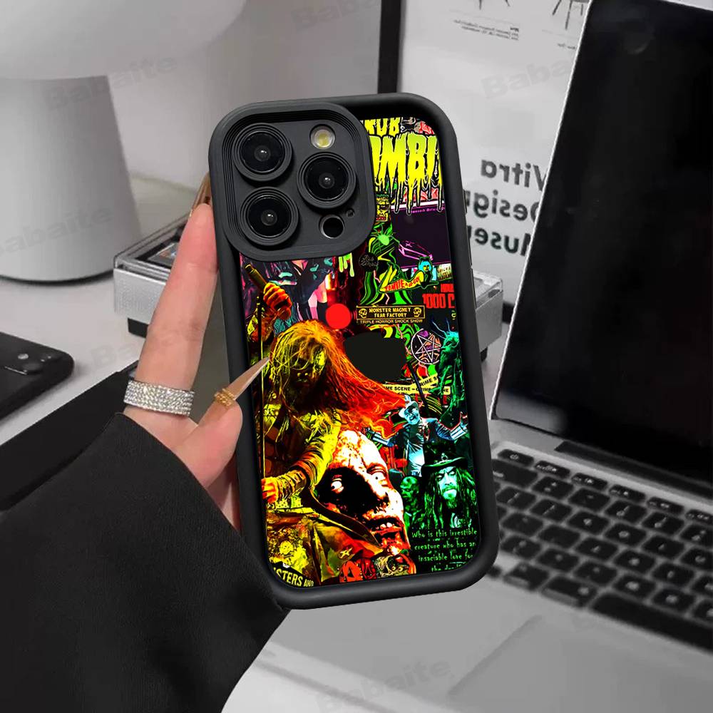 Retro Singer R-Rob Z-Zombie Phone Case For IPhone 17 16 15 13 11 12 14 Pro Max Plus Silicone Cover Shell