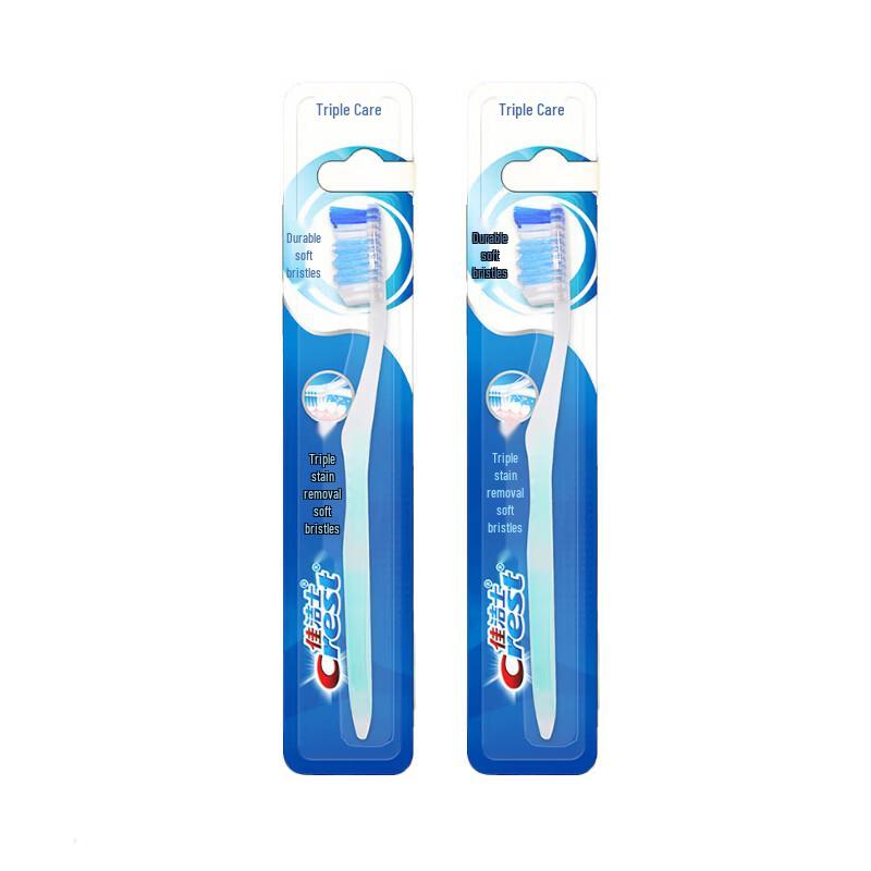 Crest Triple Care Soft Bristle Toothbrush (2-Pack)