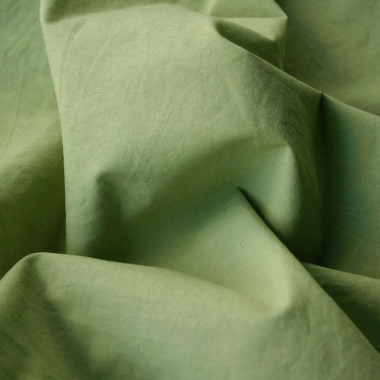 Pure Cotton 40-Count High-Density Washed Wrinkle Shirt Fabric for Kids - Spring/Summer Plain Weave Dress Material