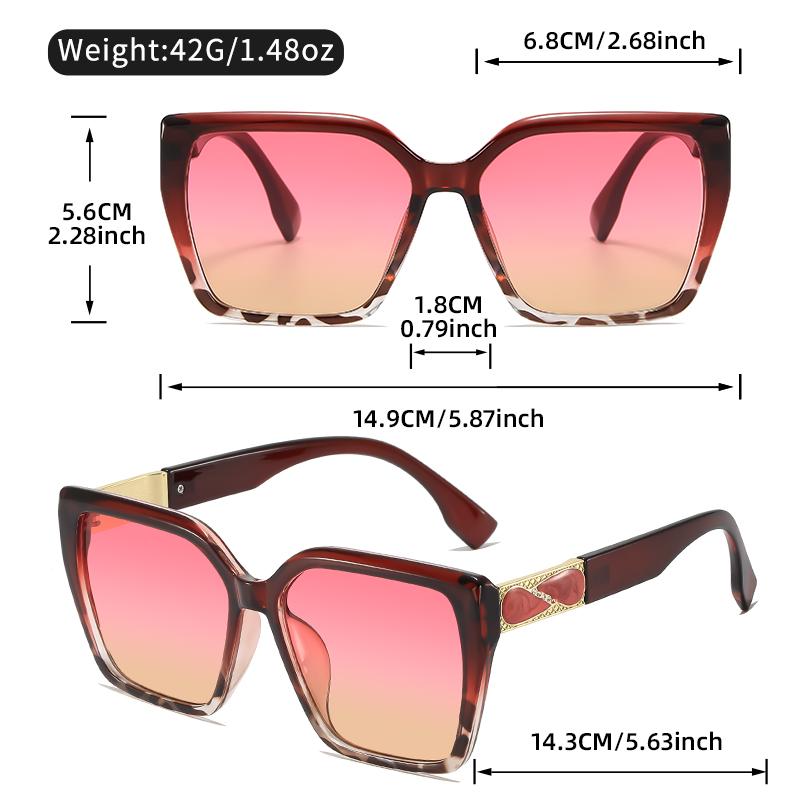 Großrahmige Color-Blocking-Sonnenbrille mit hochwertigem Design und Verzierungen aus Imitationsedelsteinen ist eine modische Sonnenbrille