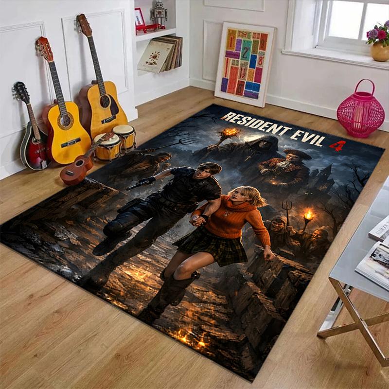 Resident Evil Printed Area Rug Carpet for Bedroom Living Room Home Decor Rugs Mat Non Slip Mat Rug for Bedside