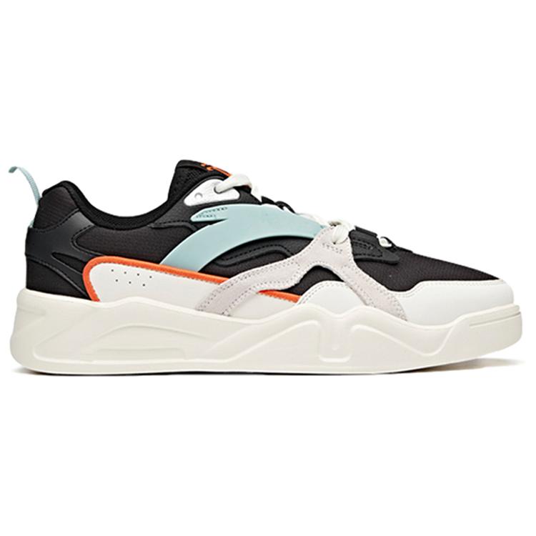Anta Synthetic Leather Casual Cushioning Slip Resistant Abrasion Resistant Low Top Skateboard Shoes Men's 112038046-2