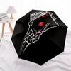 1pc Poker Hand Automatic Folding Umbrella - Windproof Compact Travel Umbrella with Auto Open/Close, 8-Rib Heavy-Duty Shaft for Women/Men A043