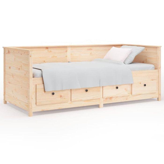 VidaXL Lit de jour 90x190 cm Bois de pin massif 820911