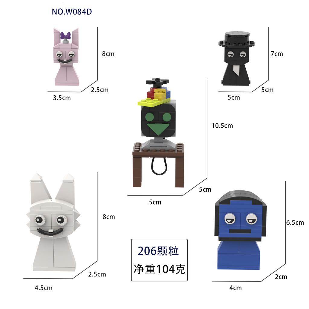 Set di blocchi da costruzione Sprunki Oren,Raddy,Clukr,Fun Bot,Vineria,Grigio,Brud,Garnold OWAKCX,Cielo,Sig.. Giocattoli Modello Sole Regali per Bambini