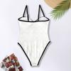 Maillot de bain une pièce tendance pour femme, Couleur, Design ajouré, Couvrant le ventre, Amincissant, Maillot de bain européen et américain.