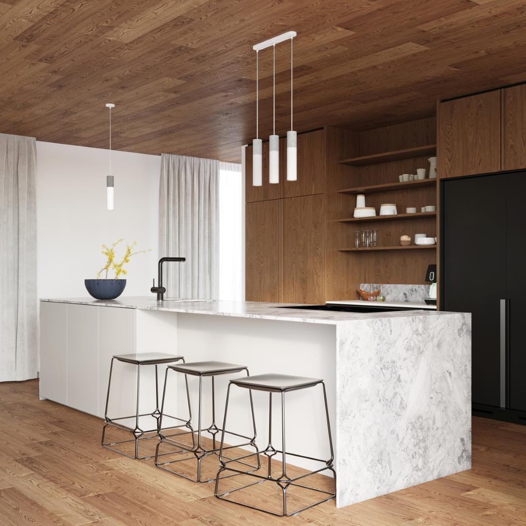 Borigio 1 Pendant Lamp Gu10 White Concrete Sollux Sl.0647