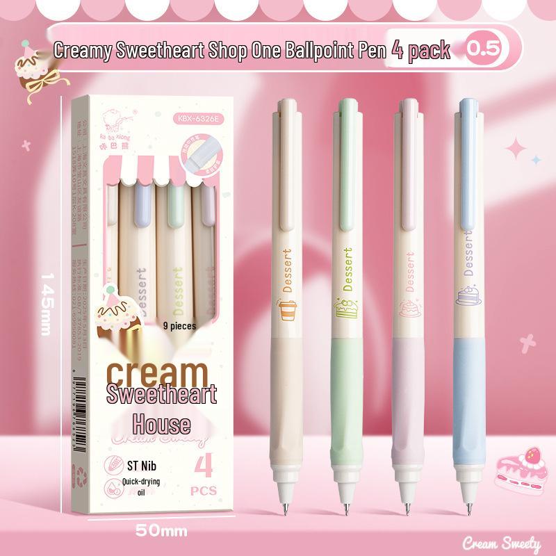High-Quality Quick-Dry Student Push-Button Pen for Note-Taking & Signing