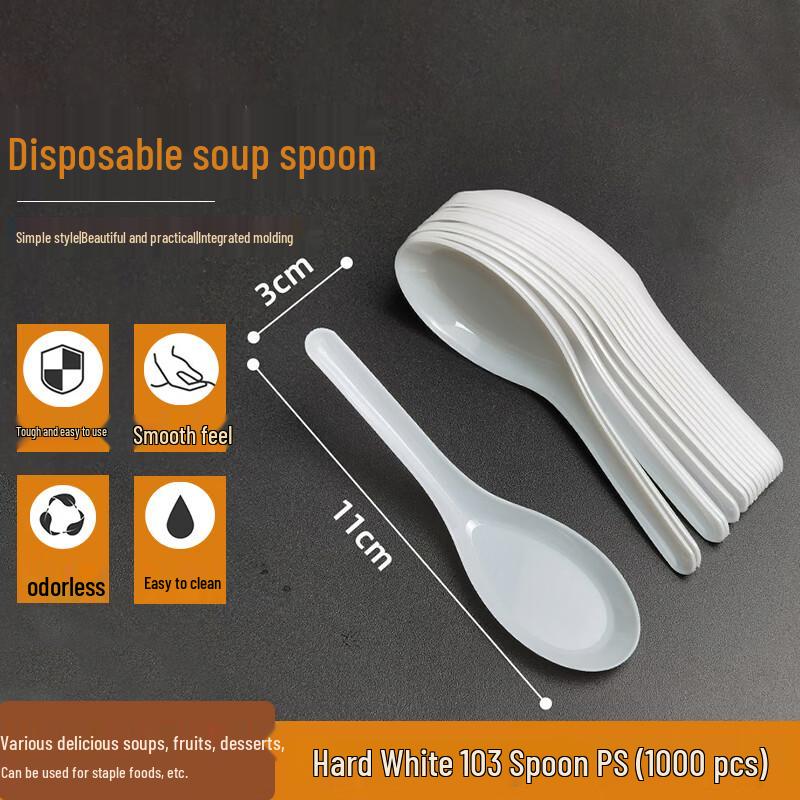 Homeglen Disposable Plastic Spoons