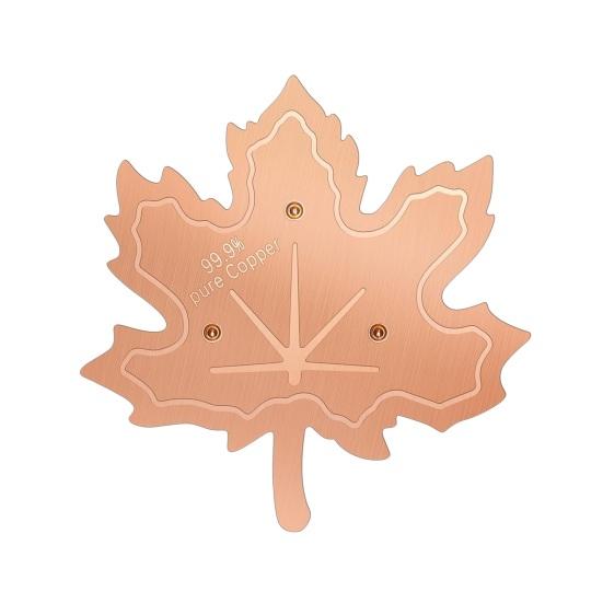 

99.99% Pure Copper Bird Bath Disk 0.6mm Thick Water Cleaner with Triple-Point Support All-Season Maple Leaf Shaped Bird Bath Purification Disk for 1pc