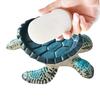 Turtle Shaped Soap Rack Plastic Countertop Storage Box Non-Slip Drain Soap Dish Container for Kitchen Sink Bathroom Countertop