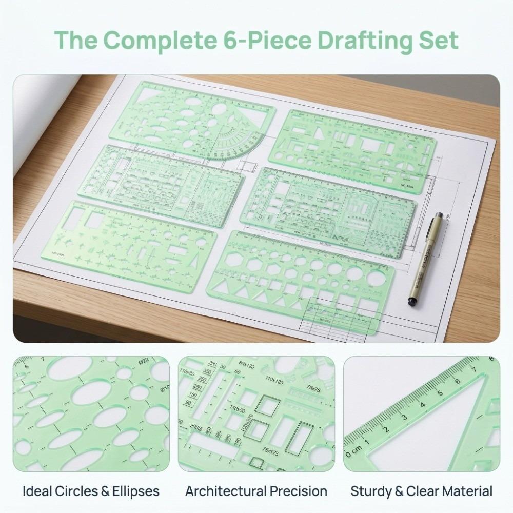 Multi-function Drawing Template Various Patterns Hollow Pattern Ruler Handcraft Production