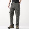 Men's 3D Pocket Straight-Leg Cargo Pants for Outdoor Casual Wear