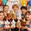 8-24Set Teddy Dogs DIY Adopt A Puppy Party Favors Mini Plush Puppy Stuffed Dogs with House and Stickers for Birthday Party Gifts