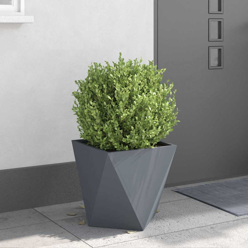 Plant Pot Anthracite 40 x 40 x 40 cm Steel