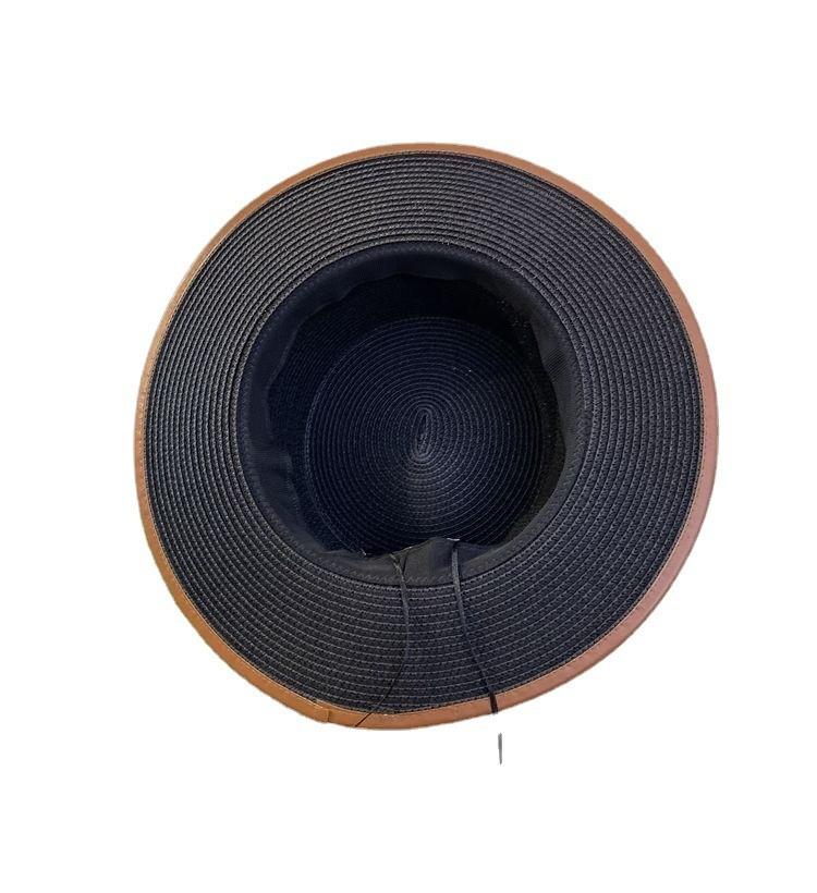 Sun Hats For Women Men Caps Flat Top Wide Brim Straw Hat Summer Beach Casual White Straw Hat Gorras Para Mujer