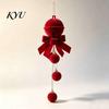 Christmas Tree Hanging Decor Nordic Velvet Bell Ornament, Flocked Bells for Matte Flocking Festive Decorations Door Window Decor, Holiday Home