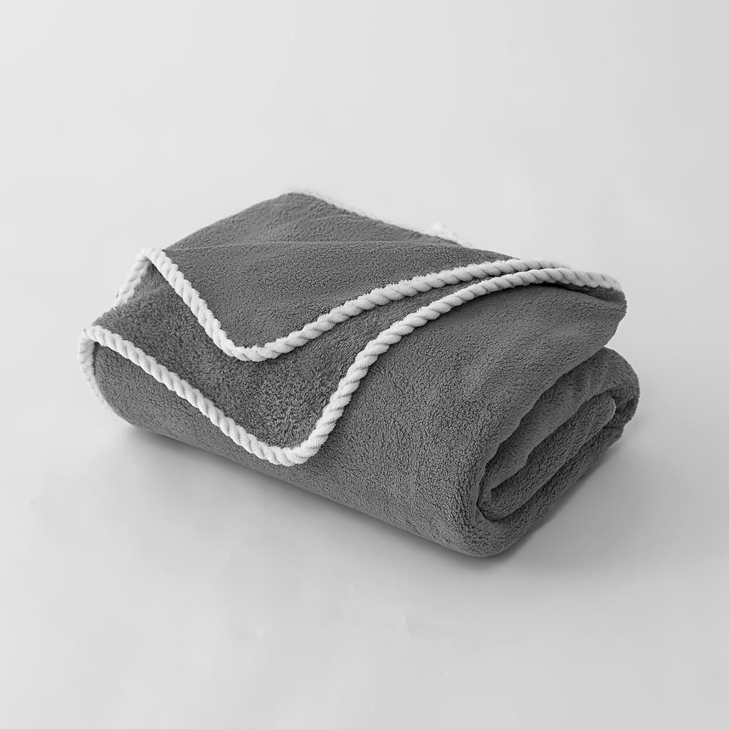 Luxury Polyester Bath Sheet - Modern Woven Oblong Towel, Super Soft Space Theme, Solid Pattern, Extra Large & Ultra Absorbent - 290gsm