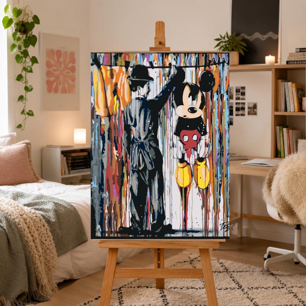 Obraz Do Malowania Po Numerach Z Ramą Mickey Mouse 50X70 Cm