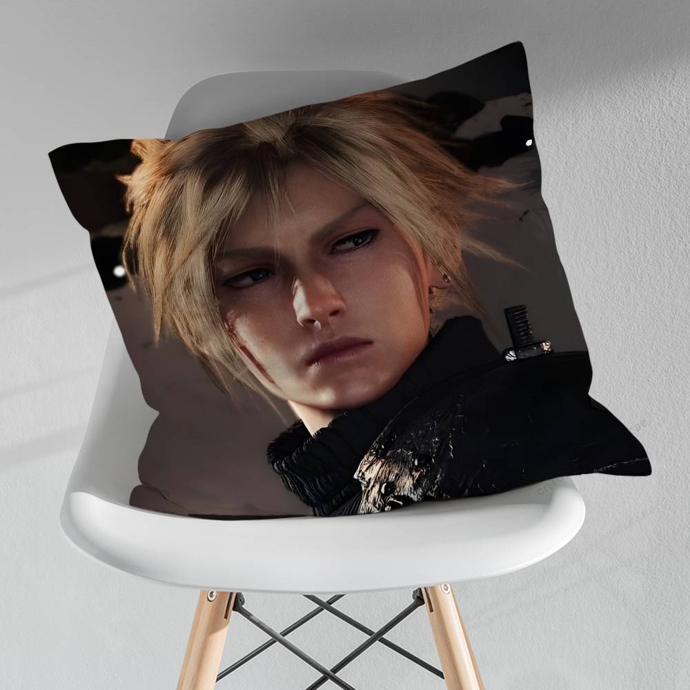 FFinal FFantasy Cloud Strife FFF7 Pillowcase for Sofa Room Office Decor Printing  Merchandise AllMatch Cushion Cover