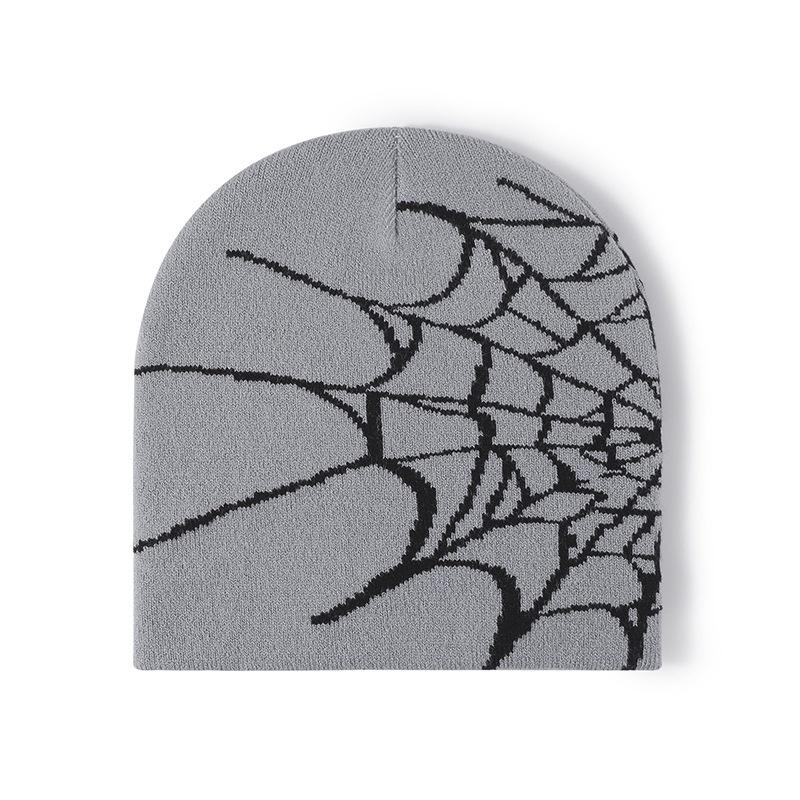 Trendy Spider Web Design Knit Hat Perfect For Winter Season