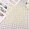 7Pcs Plain weave texture Cotton Fabric Orange floral print Patchwork Cloth  Patchwork production