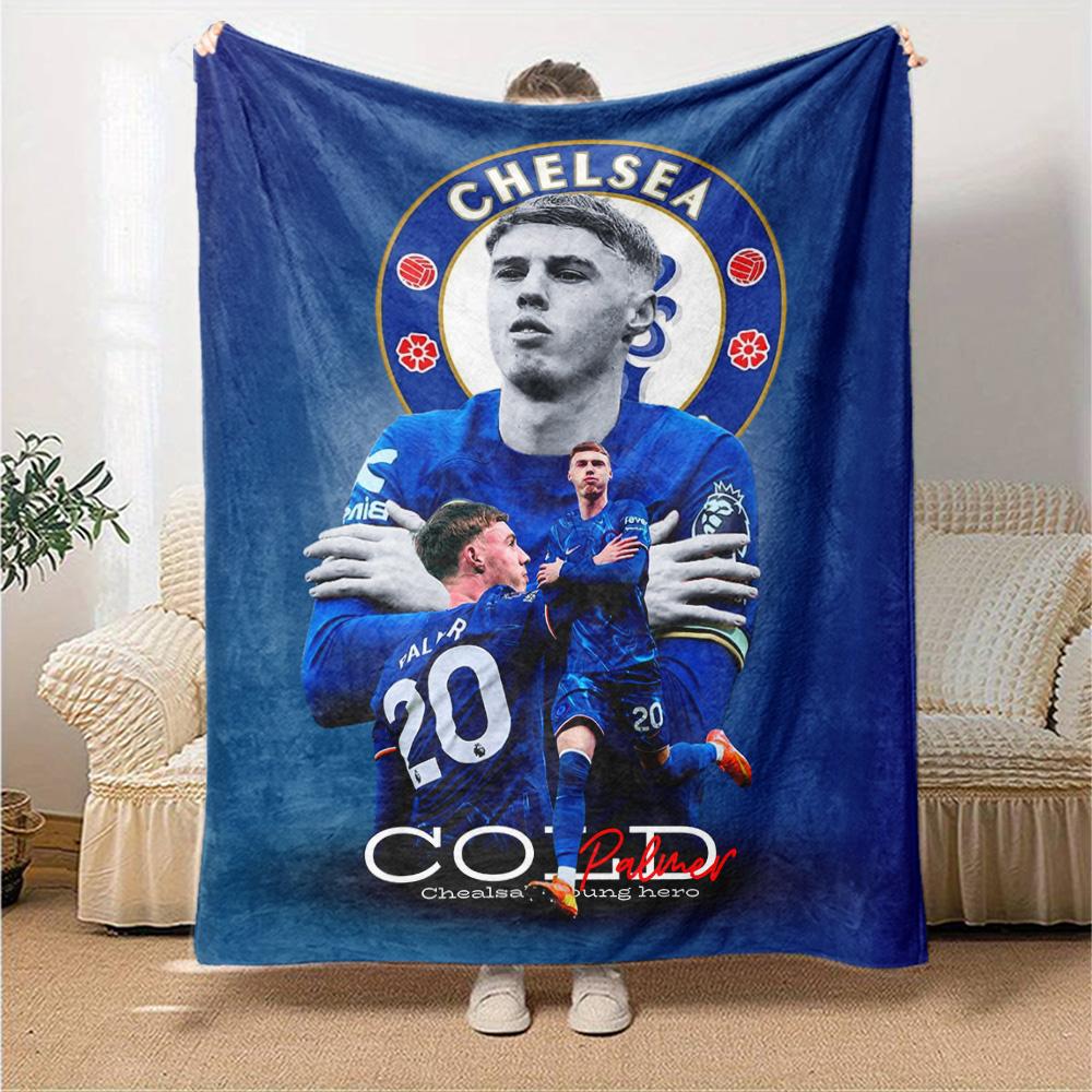Chelsea Fc Football Player Blanket Warmthful Decor Suitable for Bedding Office Chair Sofa for All Seasons Stylish Decor
