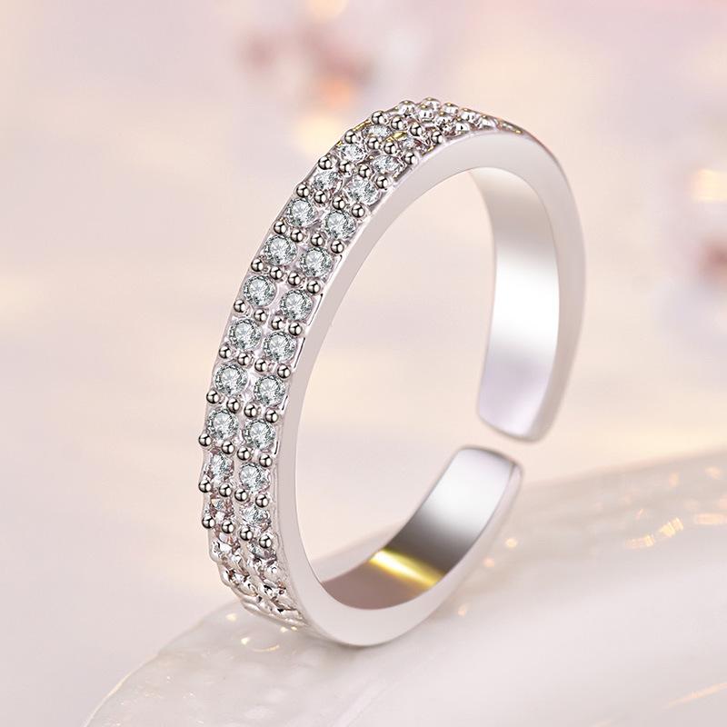 925 Silver Ring Sparkle Zircon Luxury High Quality For Women Rings Wedding Fine Jewelry Accessories Party Gift