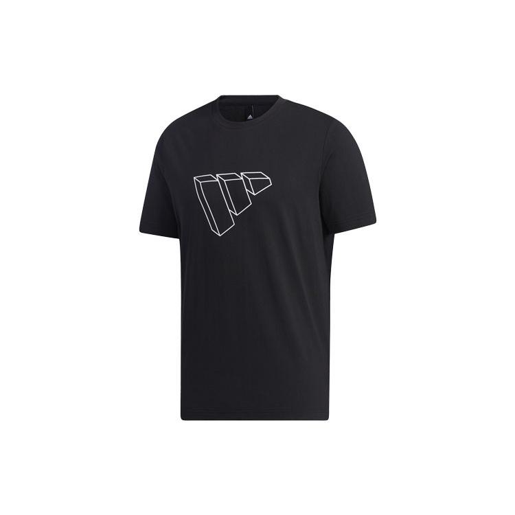 adidas Fi Tee Sub Bos Logo Printing Round Neck Short Sleeve Black Men's GP0965