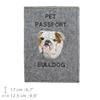 Bulldog - Dog passport case, document case, gift for the traveller from the Art-Dog brand