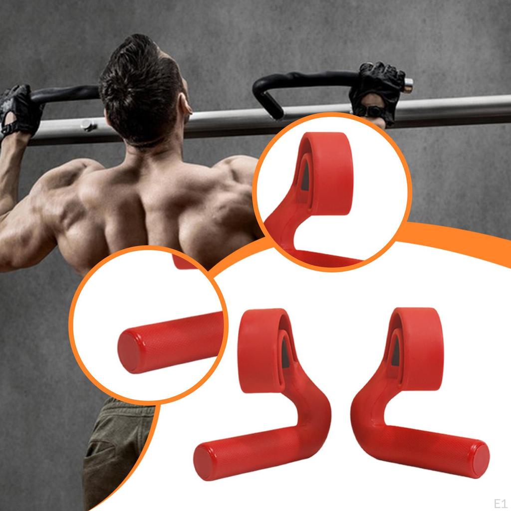 2x Pull Up Bar Handles Cable Machine Handle Non Slip Grip Attachment Down