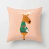 Home Decoration Children's Room Sofa Cushion Cover Cartoon Pillowcase Colorful Animal Pattern Peach Skin
