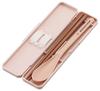 Skater Chopsticks and Spoon Set for Adults (18cm, Quiet, Made in Japan) - The Bears' School Cocoa Design - CCS3SAAG-A
