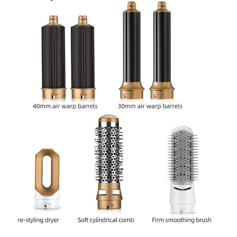 7 in 1 Haarstyler Kundenspezifischer Ein-Schritt-Haartrockner Heißluft Auto Multi Styler Haarwellen-Stylingwerkzeuge Lockeneisen