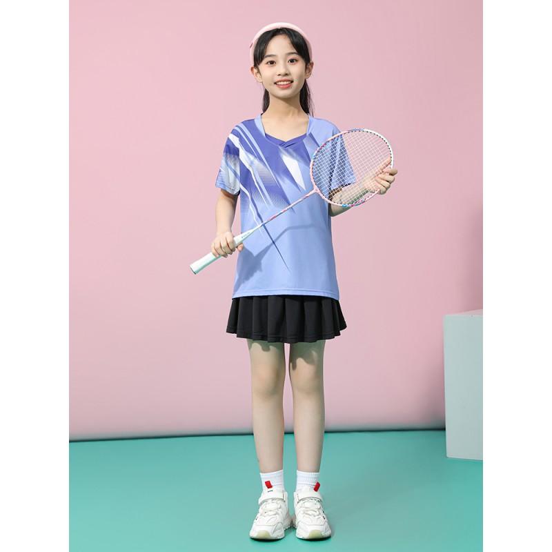 Kids Quick-Dry Badminton Table Tennis Sport Set Boys Girls Athletic Training Outfit Lightweight
