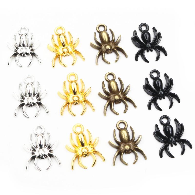 17x14mm 20pcs Black Bronze Gold Antique Silver Plated Spider Handmade Charms Pendant:DIY for bracelet necklace