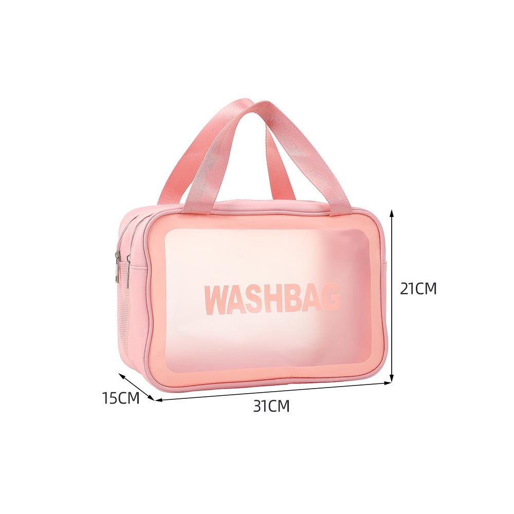 Transparent PVC Makeup Bag: Wet/Dry Separation, Large Capacity, PU Travel Cosmetic Organizer