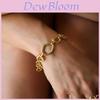 Bracelet Géométrique en Acier Inoxydable pour Femmes avec Plaquage Or 18 carats Bijoux de Mode