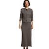 Herbst/Winter 2025 Kaschmir-Strick-Set für Damen: Lockerer Cardigan & Langarmtop mit Midirock