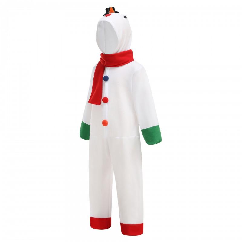Kids Winter Snowman Costume Set Christmas Performance Toddler Snow Child Dance Outfit Neutral Unisex