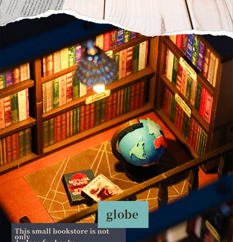 Hongda 3D Bookstore Bookend Model Kit: Adult Decompression Toy Gift