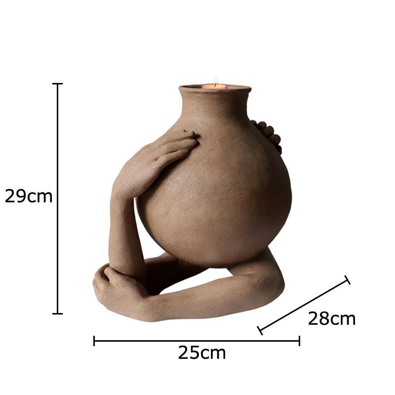 

Creative Human Body Art Ceramic Candle Holder Romantic Dining Table Candlestick Desk Decoration Wax Melt Burner Candle Holders