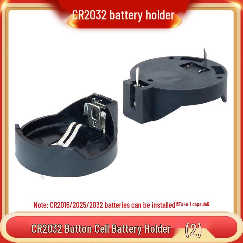 3V Coin Battery Holder for CR2032, CR1220, CR1632, CR2450 - Spring Contact SMD Connector